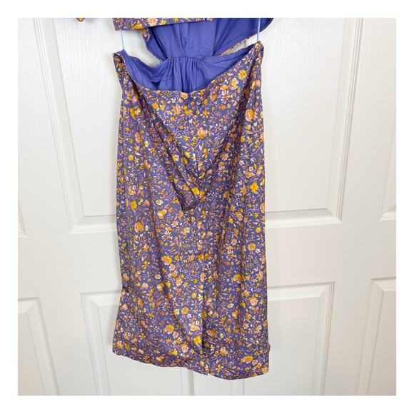 J. Crew Midnight Floral Cut Out Cotton Poplin S/S Midi Dress NWOT - Picture 8 of 13